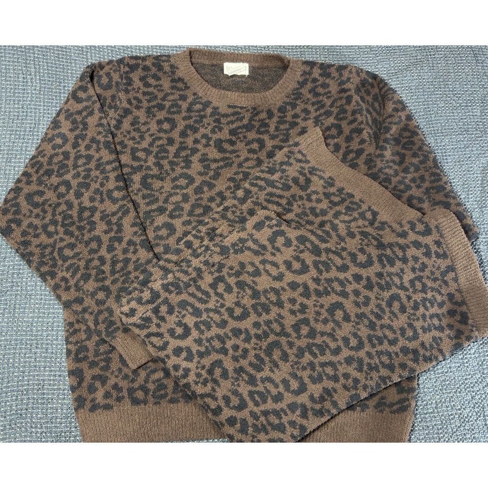 Softies Marshmallow Lounge Set Leopard Womens Large Wild Expresso Animal Print